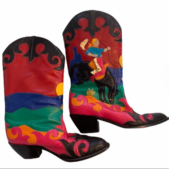 Vintage ZALO Woman’s Cowboy Boot Size 36 - Picture 2 of 8